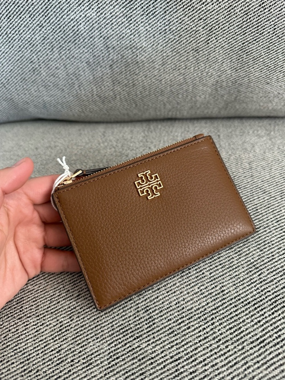 NWT Tory Burch Britten Zip card case Pebbled Leather 141006 - Picture 2 of 8